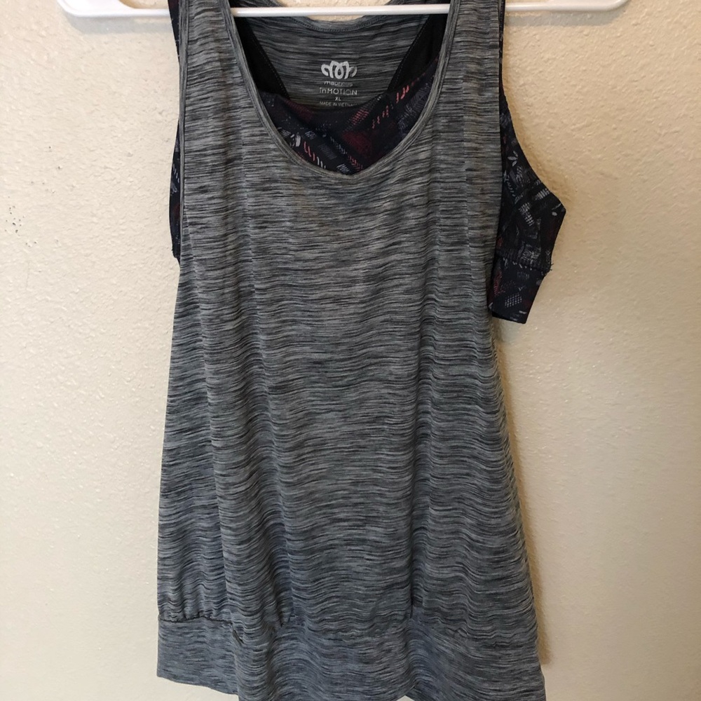 Workout tank top with built in sports bra